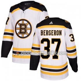 Boston Bruins Hockeydrakt Patrice Bergeron 37 2017-2018 Hvit Adidas Authentic - Dame